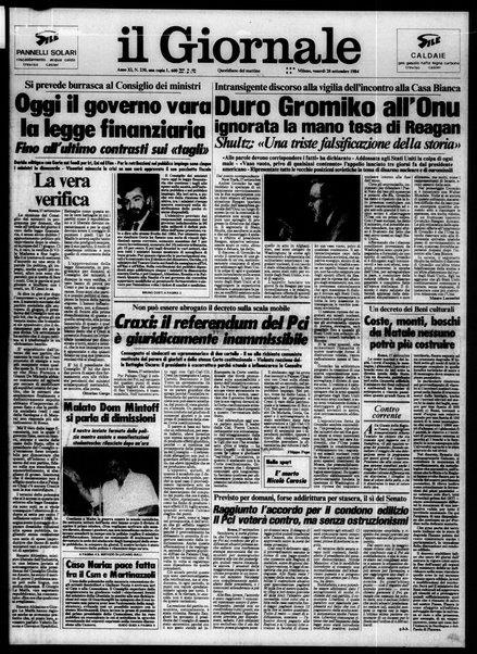 Il giornale : quotidiano del mattino